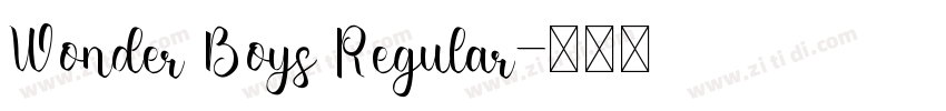 Wonder Boys Regular字体转换